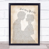 Frances Don't Worry About Me Man Lady Bride Groom Wedding Song Lyric Print