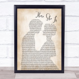 Frank Turner There She Is Man Lady Bride Groom Wedding Song Lyric Print