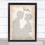 Lady Gaga & Bradley Cooper Shallow Man Lady Bride Groom Wedding Song Lyric Print