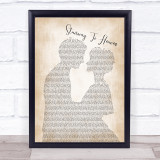 Led Zeppelin Stairway To Heaven Man Lady Bride Groom Wedding Song Lyric Print