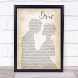 Leon Bridges Beyond Man Lady Bride Groom Wedding Song Lyric Print