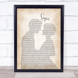 Maroon 5 Sugar Man Lady Bride Groom Wedding Song Lyric Print