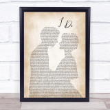 Morgan Evans I Do Man Lady Bride Groom Wedding Song Lyric Print