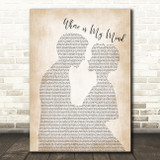 Pixies Where is My Mind Man Lady Bride Groom Wedding Song Lyric Print