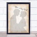 Pixies Where is My Mind Man Lady Bride Groom Wedding Song Lyric Print