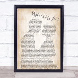 Rod Stewart Rhythm Of My Heart Man Lady Bride Groom Wedding Song Lyric Print