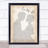 The Beatles Love Me Do Man Lady Bride Groom Wedding Song Lyric Print