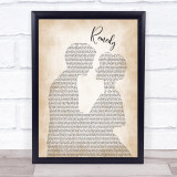Adele Remedy Man Lady Bride Groom Wedding Song Lyric Print