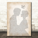 Beyoncé XO Man Lady Bride Groom Wedding Song Lyric Print