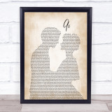 George Michael, Mary J. Blige As Man Lady Bride Groom Wedding Song Lyric Print