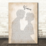 John Lennon Woman Man Lady Bride Groom Wedding Song Lyric Print