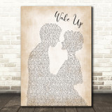 Arcade Fire Wake Up Song Lyric Man Lady Bride Groom Wedding Print