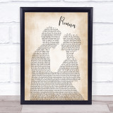 Calvin Harris and Sam Smith Promises Song Lyric Man Lady Bride Groom Print