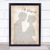 Frank Turner I Am Disappeared Song Lyric Man Lady Bride Groom Wedding Print