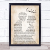 Fleetwood Mac Landslide Song Lyric Man Lady Bride Groom Wedding Print