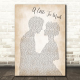 Shawn Mendes A Little Too Much Song Lyric Man Lady Bride Groom Wedding Print