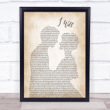 The Beatles I Will Song Lyric Man Lady Bride Groom Wedding Print