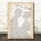The Courteeners - Take Over The World Song Lyric Man Lady Bride Groom Print