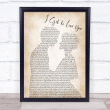 Ruelle I Get to Love You Man Lady Bride Groom Wedding Song Lyric Print