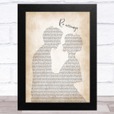 Biffy Clyro Re-arrange Man Lady Bride Groom Wedding Song Lyric Music Art Print