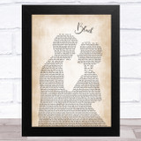 Dierks Bentley Black Man Lady Bride Groom Wedding Song Lyric Music Art Print