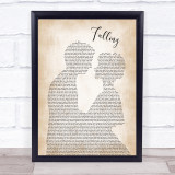 Krept & Konan Falling Man Lady Bride Groom Wedding Song Lyric Quote Music Print