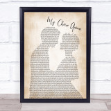 Stevie Wonder My Cherie Amour Man Lady Bride Groom Wedding Song Lyric Quote Music Print