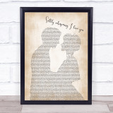 The Congregation Softly whispering I love you Man Lady Bride Groom Wedding Song Lyric Quote Music Print