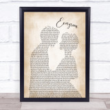 Will Young Evergreen Man Lady Bride Groom Wedding Song Lyric Quote Music Print