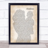 B.o.B Airplanes (clean edit) Mother & Baby Song Lyric Print
