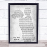 Plain White T's Hey There Delilah Mother & Child Grey Song Lyric Print