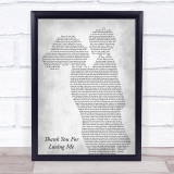 Bon Jovi Thank You For Loving Me Mother & Child Grey Song Lyric Print