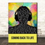 Pink Floyd Coming Back To Life Multicolour Man Headphones Song Lyric Print
