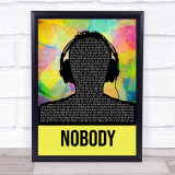Skindred Nobody Multicolour Man Headphones Song Lyric Quote Music Print