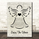 Depeche Mode Enjoy The Silence Music Script Angel Song Lyric Print
