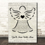 Gerry And The Pacemakers You'll Never Walk Alone Music Script Angel Song Lyric Print