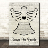 James Taylor Shower The People Music Script Angel Song Lyric Print