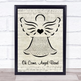 Johnny Cash Oh Come, Angel Band Music Script Angel Song Lyric Print