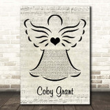 Winter Bear Coby Grant Music Script Angel Song Lyric Print