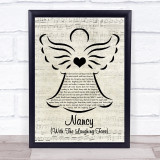 Frank Sinatra Nancy (With The Laughing Face) Music Script Angel Song Lyric Wall Art Print