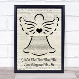 Gladys Knight You're The Best Thing That Ever Happened To Me Music Script Angel Song Lyric Wall Art Print