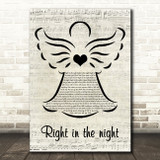 Jam & Spoon Right in the night Music Script Angel Song Lyric Wall Art Print