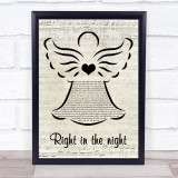 Jam & Spoon Right in the night Music Script Angel Song Lyric Wall Art Print