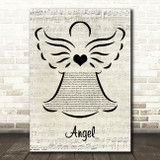 Lionel Richie Angel Music Script Angel Song Lyric Wall Art Print