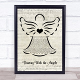 Monk & Neagle Dancing With the Angels Music Script Angel Song Lyric Wall Art Print
