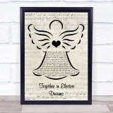 Philip Oakey & Giorgio Moroder Together in Electric Dreams Music Script Angel Song Lyric Wall Art Print