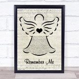 Diana Ross Remember Me Music Script Angel Song Lyric Wall Art Print
