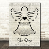 Bette Midler The Rose Music Script Angel Song Lyric Quote Music Print
