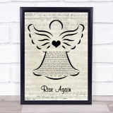 Dallas Holm Rise Again Music Script Angel Song Lyric Quote Music Print