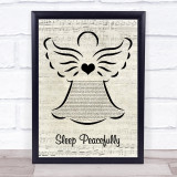Don Strapzy Sleep Peacefully Music Script Angel Song Lyric Quote Music Print